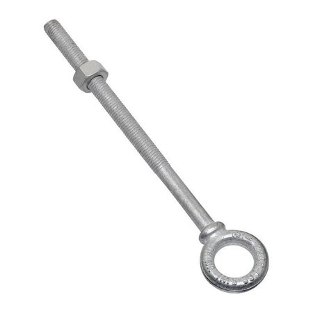 NATIONAL HARDWARE Eye Bolt With Shoulder, 1/2", 8 in Shank, 1 in ID, Steel, Galvanized N245-175